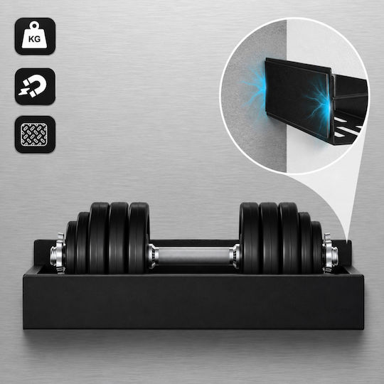 Wandmontage Inox Regal 27x8.5x7.1cm Schwarz