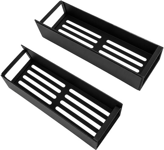 Wandmontage Inox Regal 27x8.5x7.1cm Schwarz