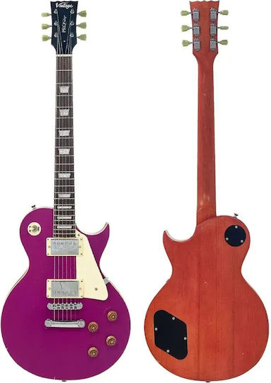 Vintage V100pu0011 Proshop Einzigartige Elektrische Gitarre Leicht Abgenutzt Magenta