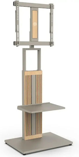 Fitueyes Zen Cantor Series Plate Shelf Morandi Grey Ράφι Βάσεις Τηλεόρασης Zen Cantor