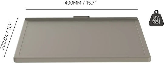 Fitueyes Zen Cantor Series Plate Shelf Morandi Grey Ράφι Βάσεις Τηλεόρασης Zen Cantor