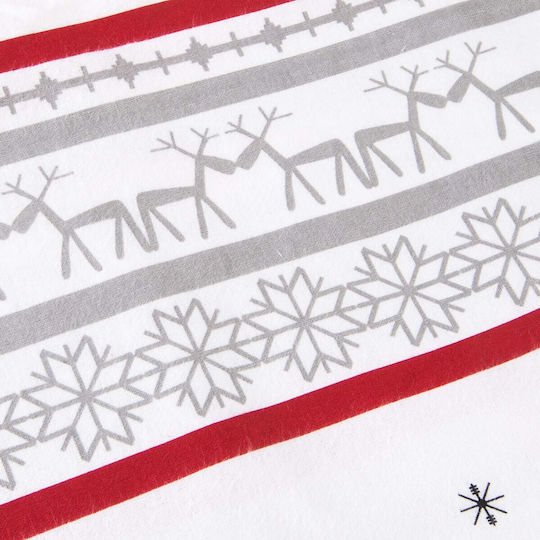 Darymex Darymex Set Duvet Cover Christmas Trees Cotton 160x200cm Single with Pillowcase Grey