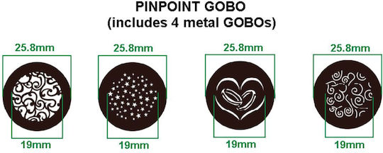 American DJ LED Pinpoint Gobo Farb