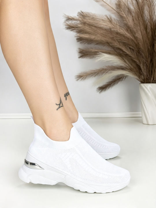 Adidași Flatforms Pentru Femei Albi