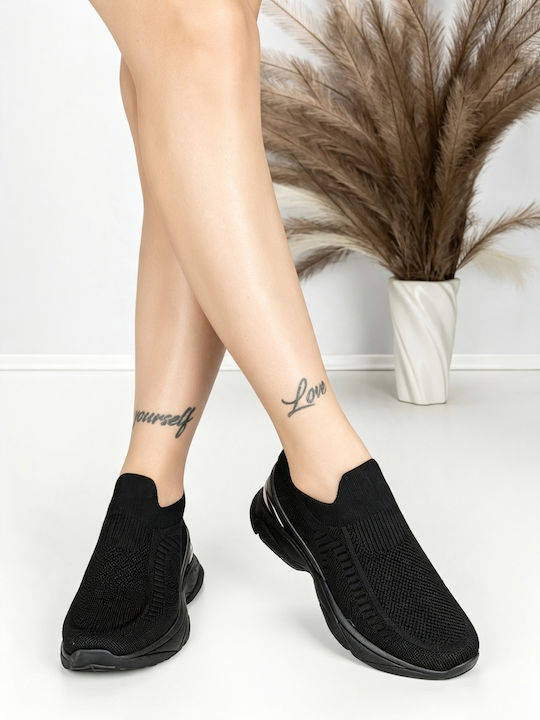 Damentaschen Flatforms Sneakers Schwarze BK198 Black Omoda