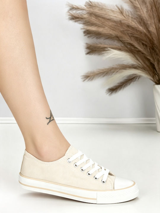 Adidași Flatforms Pentru Femei Bej