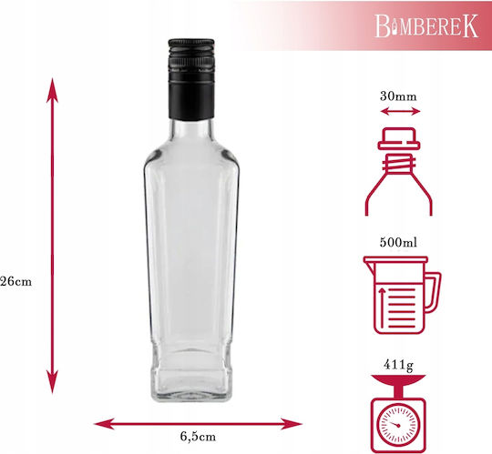 Jack Walker Glass Bottle 500ml Whisky Alcohol Liqueur Wedding