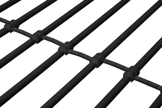 Pat Pentru Copii Cușetă Single Negru Pentru Saltea 90x190cm