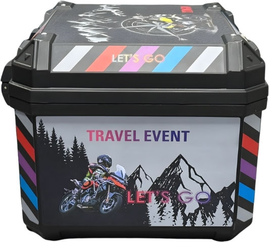 Gmax Motorrad-Topcase 57lt Schwarze