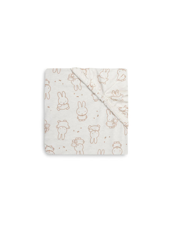 Jollein Baby Crib Flannel Fitted Sheet Orange 75x140cm