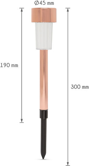 Led Solar Garden Lamp Outdoor Lighting Stake Automatic Ignition Metal Rose Gold