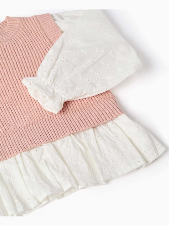 Kinderoberteile Wollweste Ärmellos Rosa