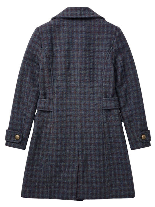 Women's Coat Naf Naf Aviviane Classic Double-breasted Houndstooth Wool Xs