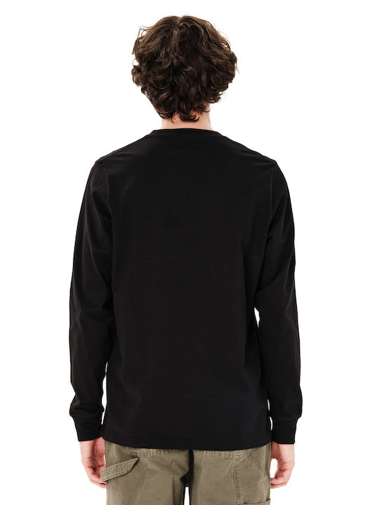 Sportliche Langarm Herrenbluse Schwarz 262.EM31.01-Schwarz