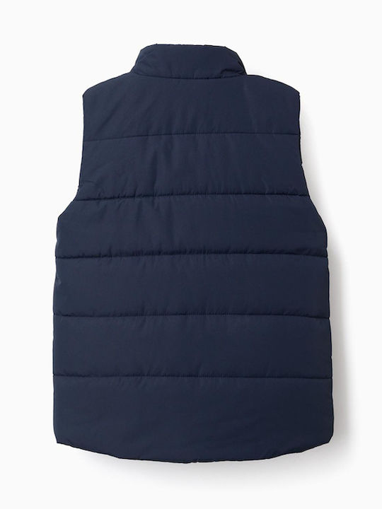 Zippy Kids Casual Sleeveless Short Blue Jacket