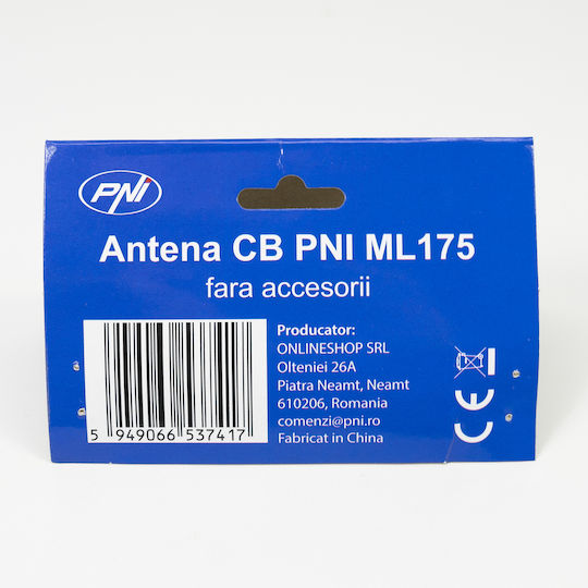 Pni Ml175 Antenă Cb Auto 165cm 26-30mhz 1000w Pl Ø16mm Fără Cablu
