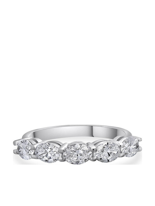 Etho Messina Women's Ring with Diamond in 14K White Gold