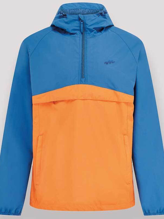Herren Jacken Parka Wasserdicht und Winddicht Dunkelorange / Blau