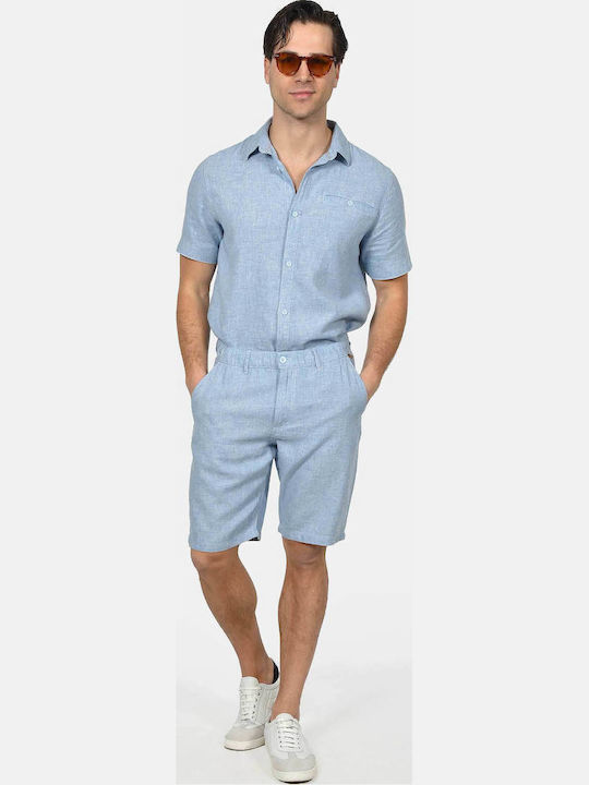 Pantaloni Scurți Bărbați Chino Albastru Deschis