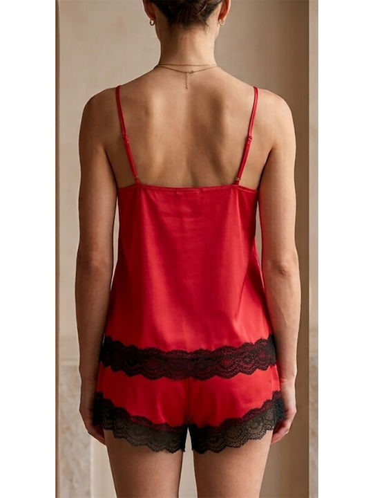Jumelles Babydoll Roșu De Vară