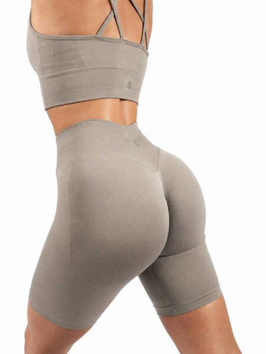 Training Women's Leggings High Waist & Push Up Beige Stone