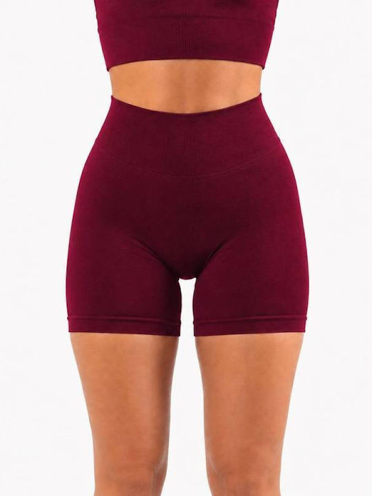 Training Women's Leggings High Waist & Push Up Burgundy Maroon