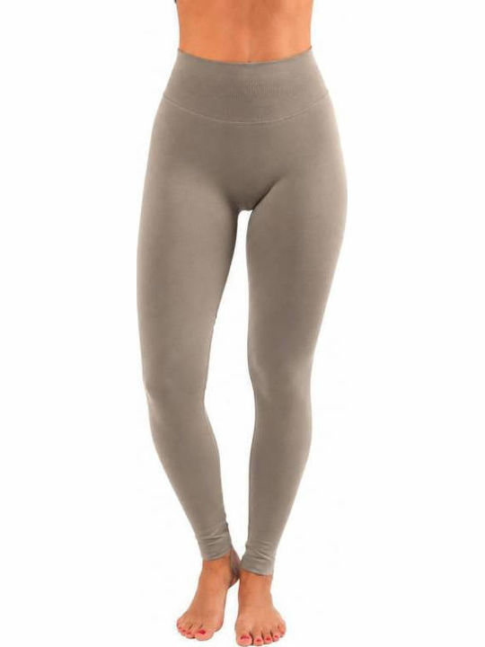 Training Women's Leggings High Waist & Push Up Beige Stone