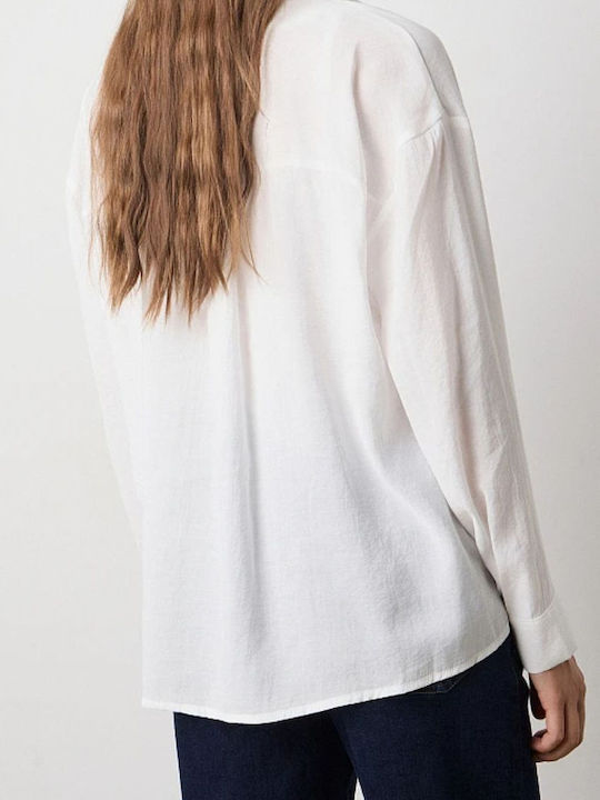 Long Sleeve Women's Shirt Off White