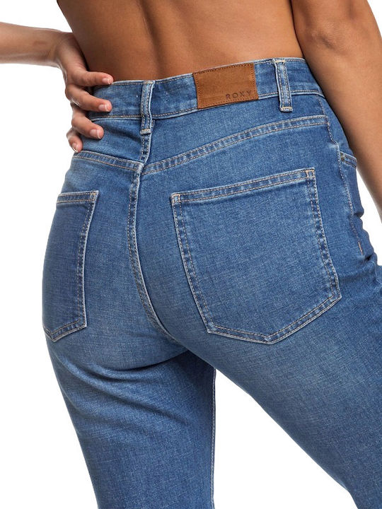 Pantaloni Jean Dama Cu Talie Înaltă Cu Croială Relaxed