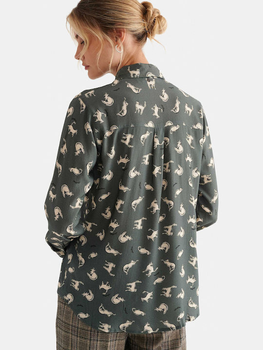 Long Sleeve Women's Shirt Green