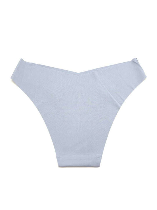 Damen-Slips Nahtlos Hellblau