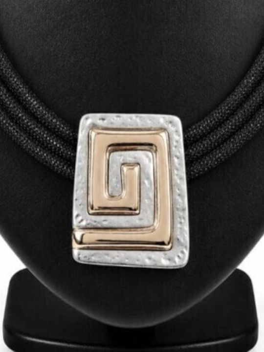 Liva Fashion Geometrische Halskette Schwarz Liva Fashion Geometrische Halskette Schwarz