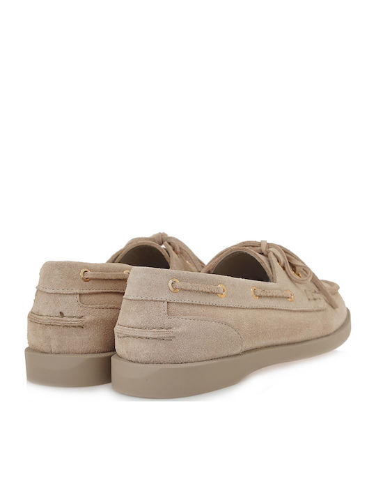 Damen Mokassins aus Leder in Beigem Farbton X155A5131585-Beige
