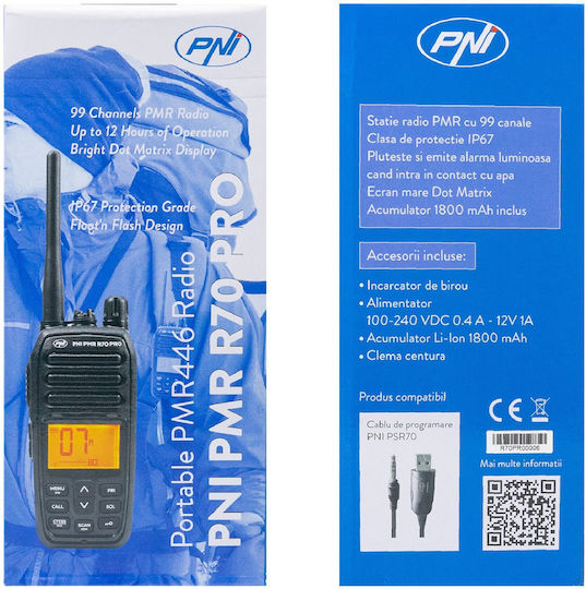 PNI R70 PRO Kabelloser CB- und Zwei-Wege-Funkgerät PMR 0.5W