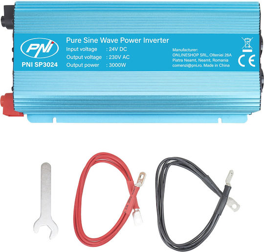 PNI Invertor Auto 3000W pentru Conversie 24V DC în 230V AC