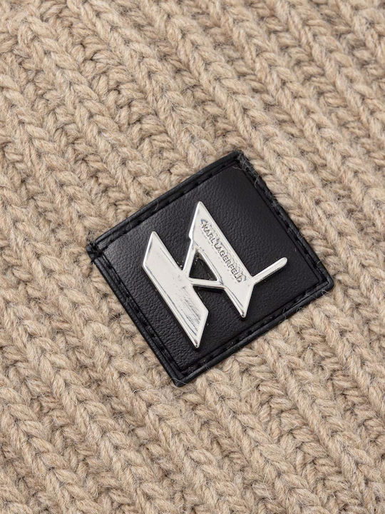 Beanie Men's Knitted Beanie in Beige