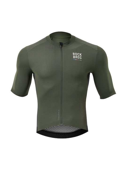 Rockbros Ανδρική Κοντομάνικη Μπλούζα Road / Mountain Bike Πράσινη