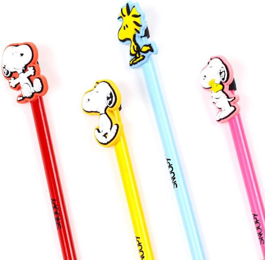 Puckator Peanuts Pencil Pvc Topper Snoopy & Woodstock Fuchsia