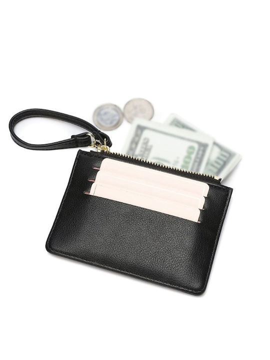 Kleines Damenbrieftasche Schwarz 19-45B Schwarz