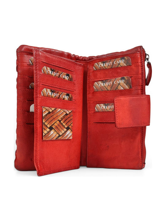 Leather Women's Wallet Red