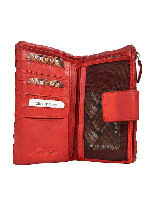 Leather Women's Wallet Red