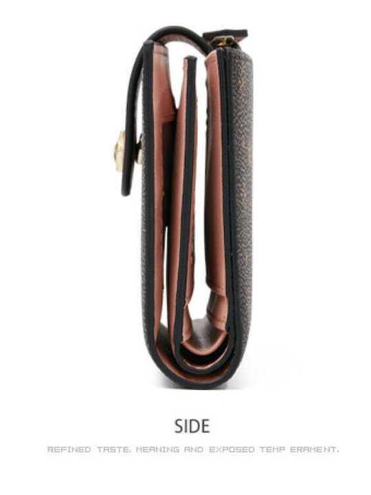 Kleines Leder Damenbrieftasche Braun