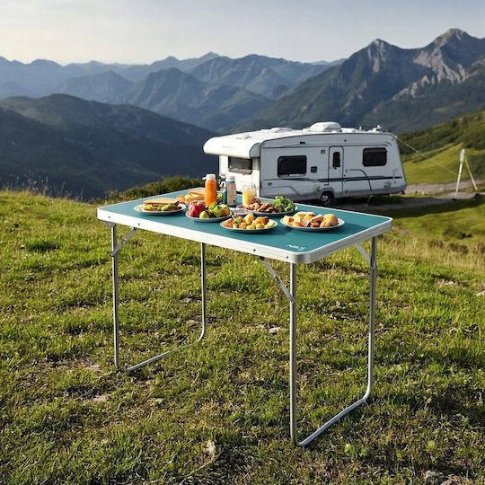 Nils Masă de aluminiu pentru camping pliabilă 60x40x50cm albastră