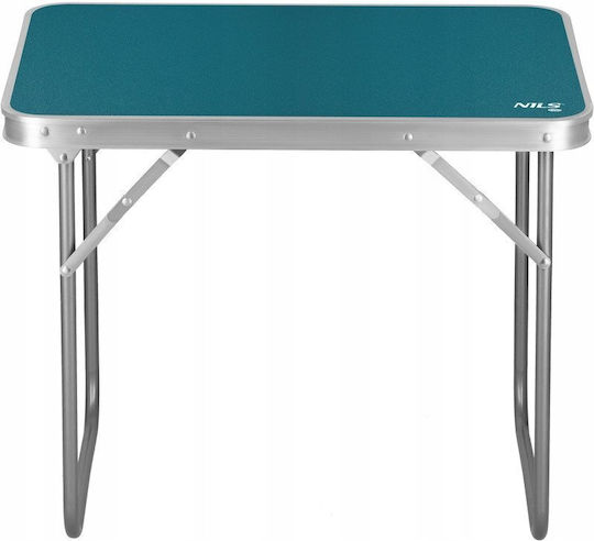 Nils Masă de aluminiu pentru camping pliabilă 60x40x50cm albastră