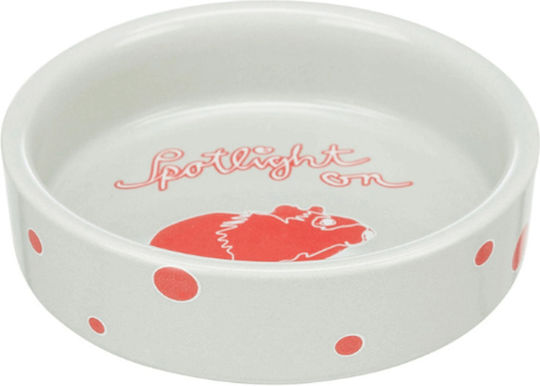 Trixie Keramische Schale Für Meerschweinchen Hase Weiß Design 250ml 11cm