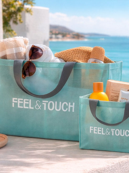 Feel & Touch Plastische Strandtasche Türkis Feel & Touch Plastische Strandtasche Türkis
