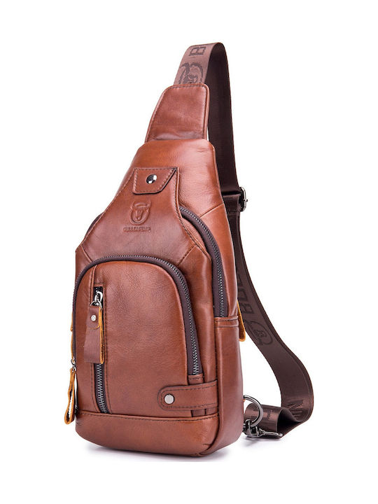 Leder Herren Tasche Schulter Crossbody Braun