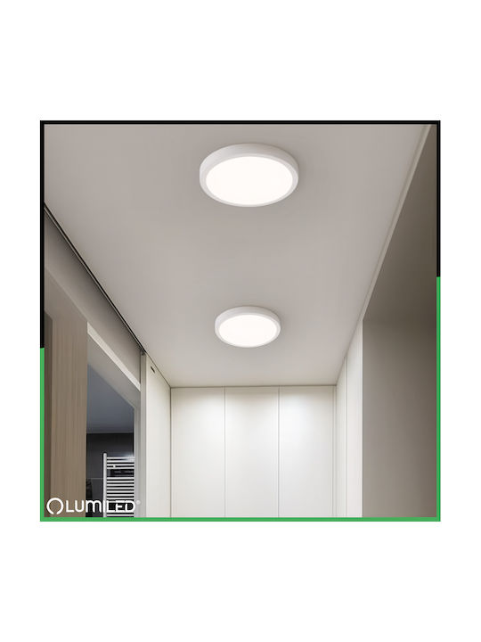 Deckenleuchte Montieren Led 12w Rund 4000k Glow Weiß Lumiled