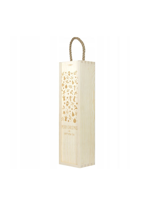 Bimberek Christmas Wooden Transparent Bottle 30cm 500ml