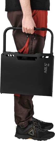 Nils Τραπέζι για Camping Πτυσσόμενο σε Βαλιτσάκι 57.5x40x36cm Μαύρο